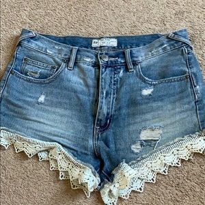 Free People Lacey Denim Cutoffs